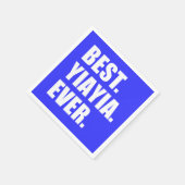 イア最高のヤイアエバーギリシャ祖母パーティー スタンダードカクテルナプキン (角)