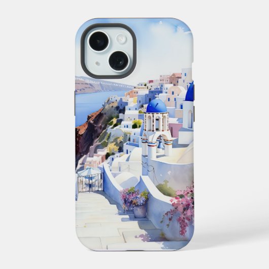 イア・サントリーニ iPhone 15ケース (裏面)