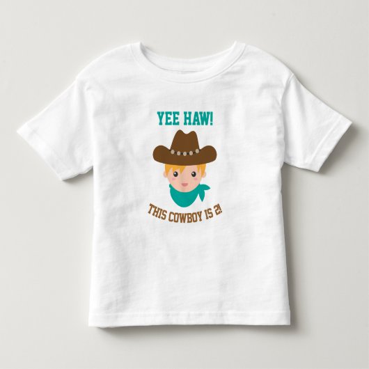 イイ感じ!かわいい小さなカウボーイは2歳です トドラーTシャツ (正面)