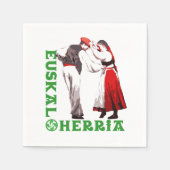 イウスカル・ヘリア伝統的:バスクの舞踊家 スタンダードカクテルナプキン (正面)
