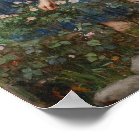 イェのバラの芽を集めながらイエ5月 – ウォーターハウス ポスター (角)