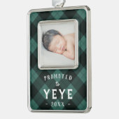 イェイに昇格 |ベビーフォトグランパ シルバープレートフレームオーナメント (左)