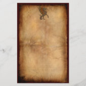 イェオールド中世ドラゴンオンパーチメントデザイン 便箋 (正面)