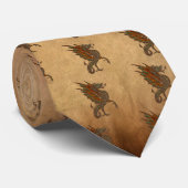 イェオールド中世ドラゴンデザイン ネクタイ (ロール)