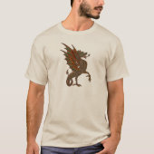 イェオールド中世ドラゴンデザイン Tシャツ (正面)