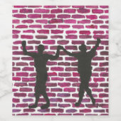 イェシャヤ・ダンクによるブラックマジック・ホリーホックの木製ウォールアート ワインラベル (シングルラベル)