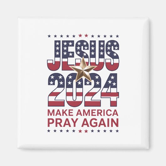 イェスス 2024 アメリカに再び祈りを マグネット (正面)