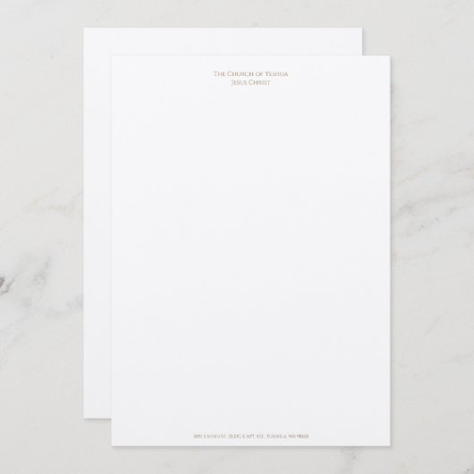 イェスフアイエスキリスト教会のレターヘッド サンキューカード (正面/裏面)