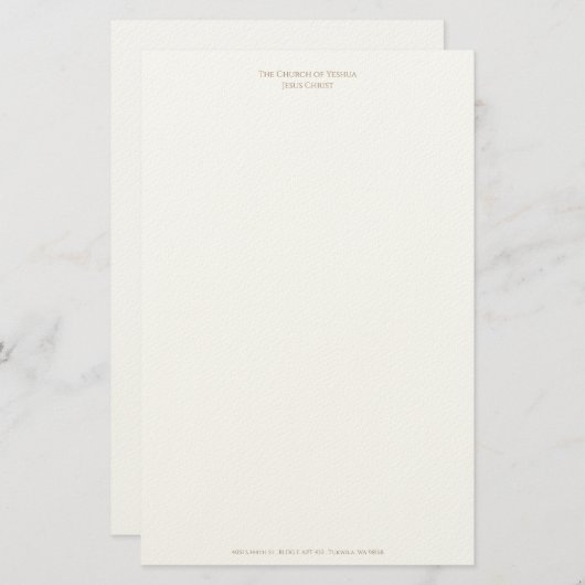 イェスフアイエスキリスト教会のレターヘッド 便箋 (正面/裏面)