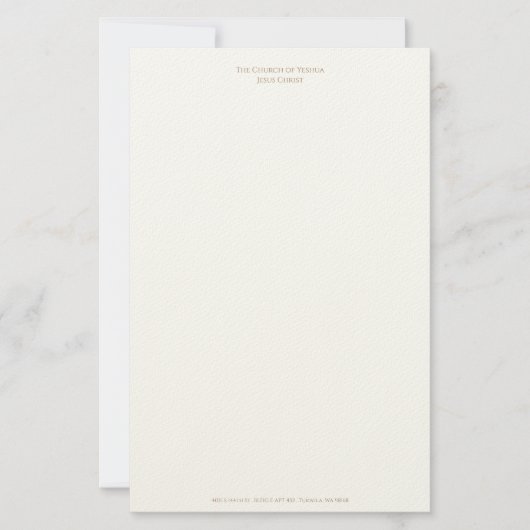 イェスフアイエスキリスト教会のレターヘッド 便箋 (正面)