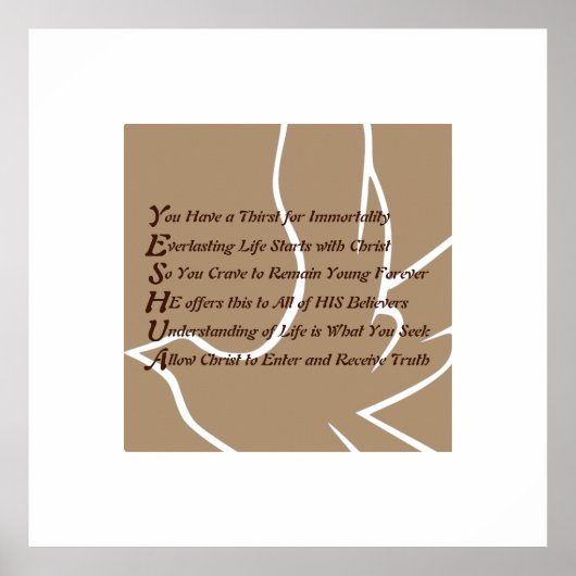 イェスフアクリスチャン ポスター (正面)