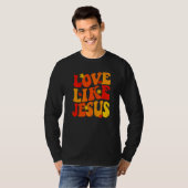 イェス様のように愛する 秋 紅葉 落葉 美意識 トレンド Tシャツ (正面フル)