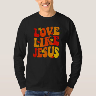 イェス様のように愛する 秋 紅葉 落葉 美意識 トレンド Tシャツ