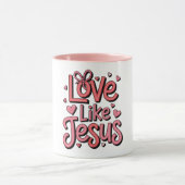 イェス様のように愛を Jesusを愛する人向けの11オンスクリスマスマグカップ マグカップ (中央)