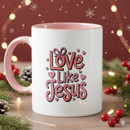 イェス様のように愛を Jesusを愛する人向けの11オンスクリスマスマグカップ マグカップ