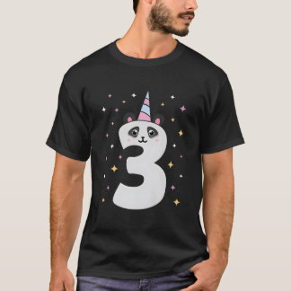 イェス アイム スリー パンダ 3歳の誕生日 Tシャツ