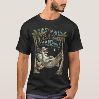 イェス・キリストにとって最初の喜びはガチョウデザイン Tシャツ