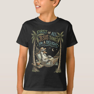 イェス・キリストにとって最初の喜びはガチョウデザイン Tシャツ