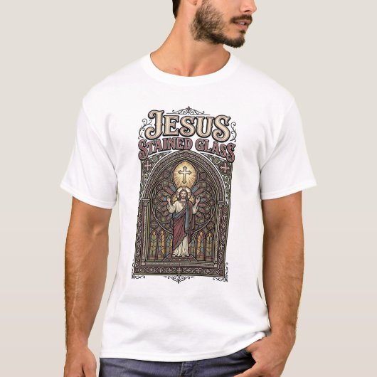 イェス ステンドグラス イエス ステンドグラス 大聖堂 Tシャツ (正面)