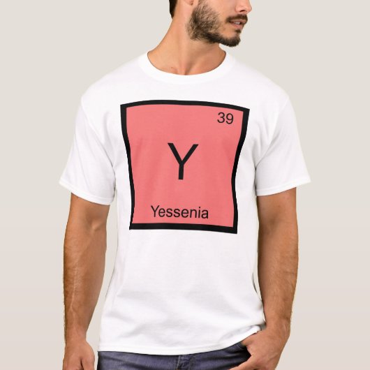 イェセニア 名前 化学 元素 周期表 Tシャツ (正面)