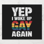 イェップi目覚めたゲイ再びプライドレインボー同性愛者ゲイ ビールラベル (シングルラベル)