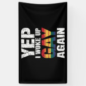 イェップi目覚めたゲイ再びプライドレインボー同性愛者ゲイ 横断幕 (縦)