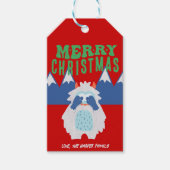 イェティお洒落キッズクリスマスのピークなし ギフトタグ (正面)