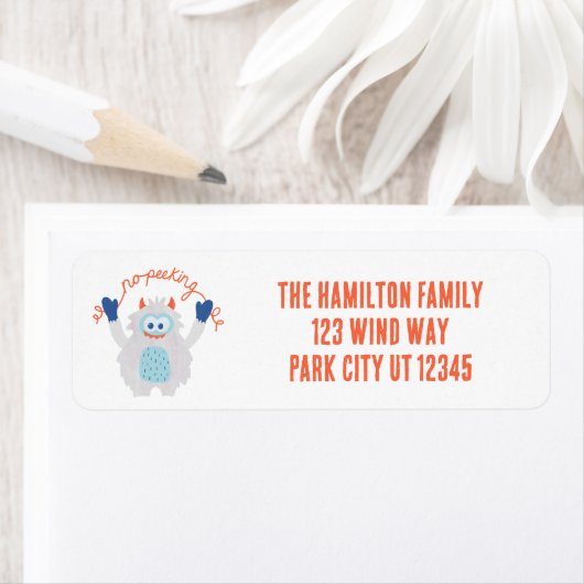 イェティお洒落ノピーキングホリデイ差出人住所 ラベル (インサイチュ)