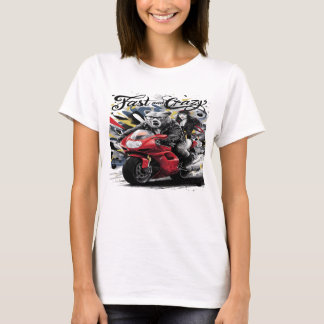 イェティお洒落ビフットバイクもしくは自転車に乗る人クルージングスルーワイルド Tシャツ