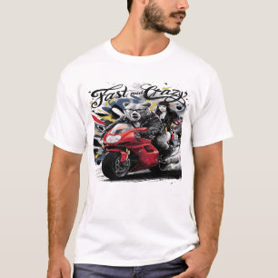 イェティお洒落ビフットバイクもしくは自転車に乗る人クルージングスルーワイルド Tシャツ
