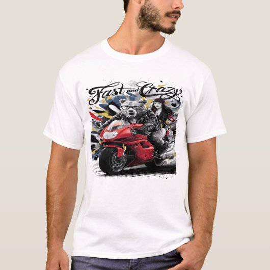 イェティお洒落ビフットバイクもしくは自転車に乗る人クルージングスルーワイルド Tシャツ (正面)