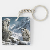 イェティとユキヒョウ キーホルダー (裏面)