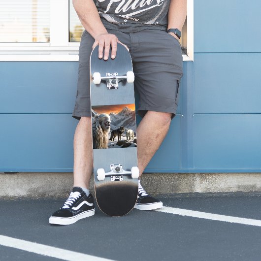 イェティとユキヒョウ シール (スケーター)