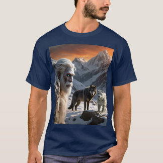 イェティとユキヒョウ Tシャツ
