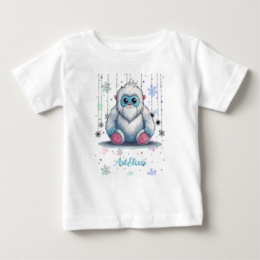 イェティフェスティバルかわいいカワイイプリント ベビーTシャツ (正面)