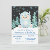 イェティ冬の少年の誕生日招待状、イェティ招待。 招待状 (スタンド正面)