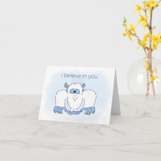 イェティ勇気付けられるカード カード (黄色い花)