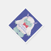 イェティ祝トボーイズアボミナブル雪だるま誕生日 スタンダードカクテルナプキン (角)