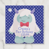 イェティ祝トボーイズアボミナブル雪だるま誕生日 フェイバータグ (正面)