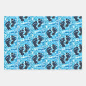 イェティ足プリント磁気カード ラッピングペーパーシート (正面3)