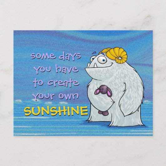 イェティ、葉書 ポストカード (正面)