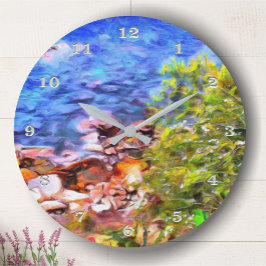 イェラパ風光明媚なパスビュー0819 ラージ壁時計