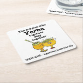 イェルバスタイリッシュマテのカップル スクエアペーパーコースター (アングル)