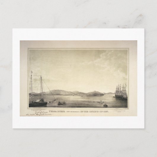 イェルバブエナ（現サンフランシスコ）春1837 ポストカード (正面)