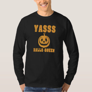 イェーイ ハロウィンクイーン かわいい トレンディー おもしろ カボチャ ジャック オーランタン Tシャツ