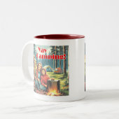 イェーキャンピングインザレイン ツートーンマグカップ (正面左)