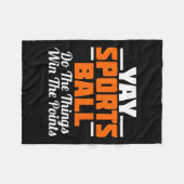 イェースポーツボールThingファンサッカーサッカーTをする フリースブランケット (正面(横))