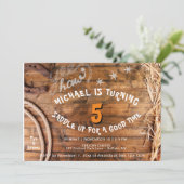 イェーハウカウボーイ誕生日招待状 招待状 (スタンド正面)