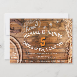 イェーハウカウボーイ誕生日招待状 招待状