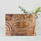 イェーハウカウボーイ誕生日招待状 招待状 (スタンド正面)